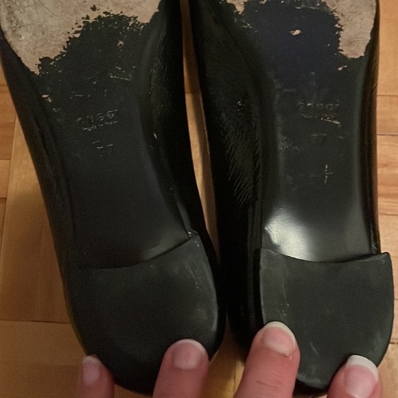 Gucci Black Flats with Silver Buckle - Picture 10 of 14